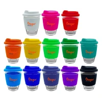 Carlo Glass Coffee Cup ? Silicone Band EK012